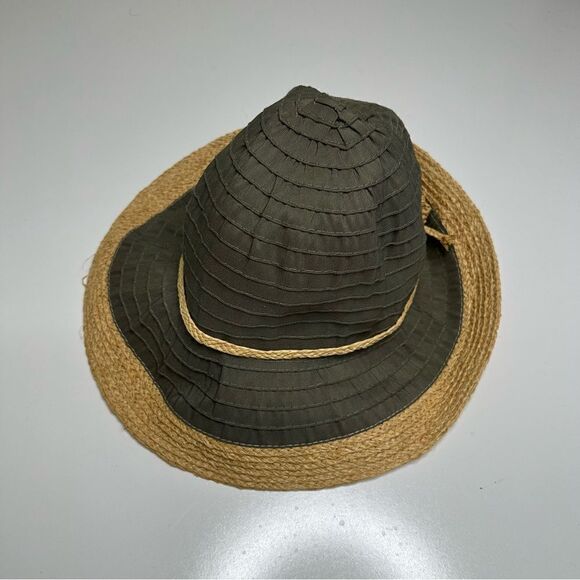 Scala Women’s Hat in Olive‎ and Straw - Picture 3 of 8